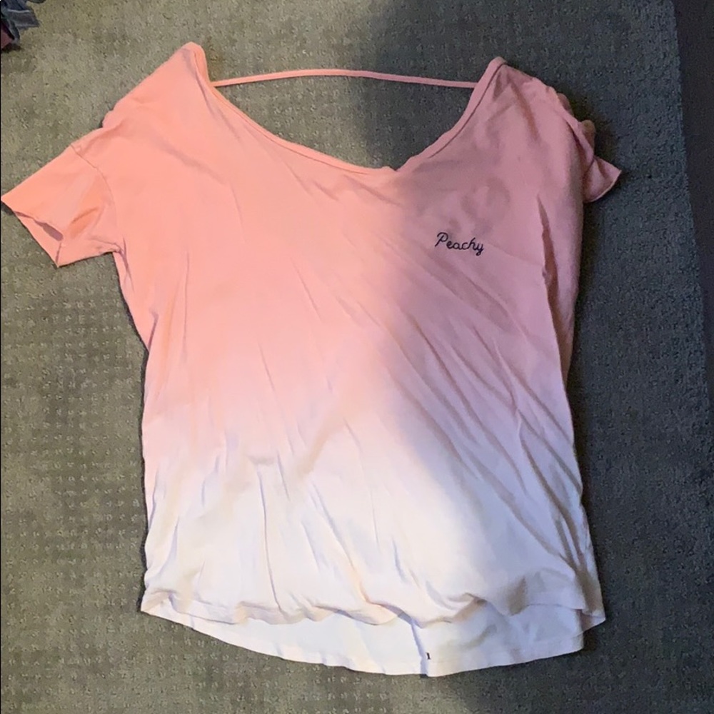 victoria’s secret pink: peachy shirt